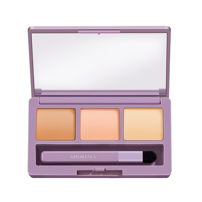 Ermu Grape Multicolor Concealer Palette Tricolor Concealer Facial ...