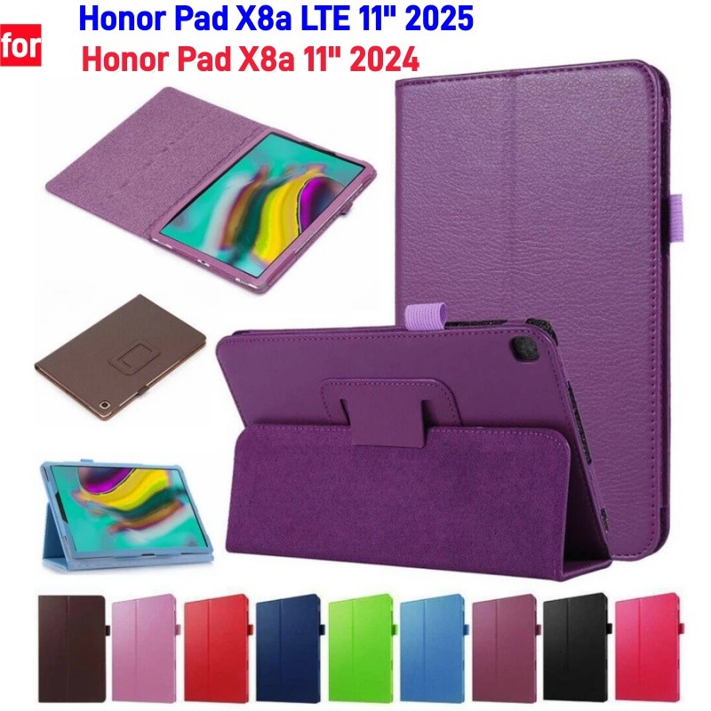 Custodia In Pelle WOBURN Per Honor X8a - Flip Case Portafoglio Con Chiusura Magnetica E Funzione Stand, Colore Marrone - 2
