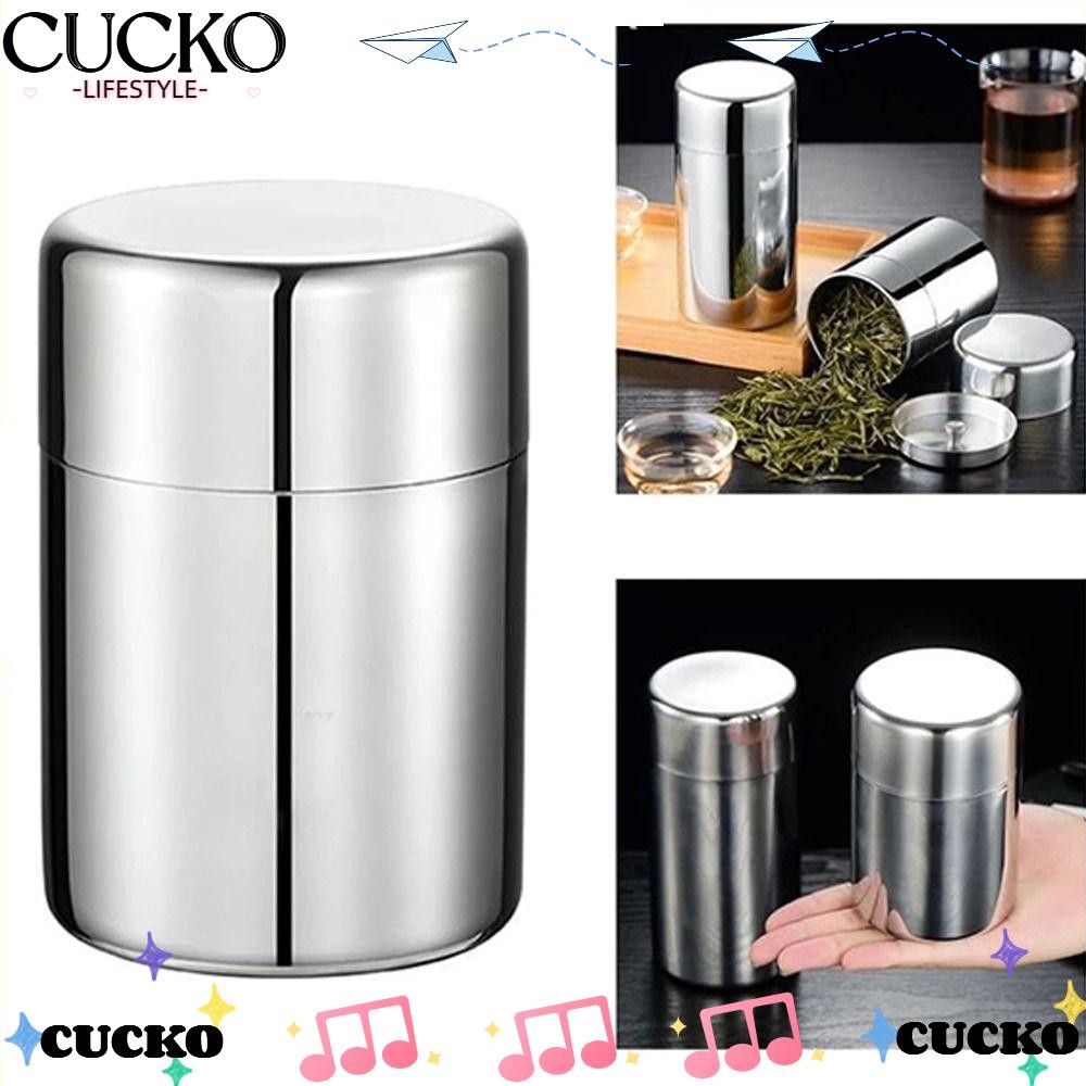 CUCKO Tea Tin, 400ml/550ml Large Capacity Tea Jar, Portable Moisture ...