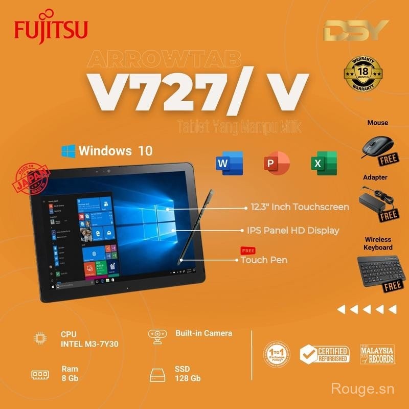Refurbished (Warranty 18 Month) FUJITSU TABLET V727/V / T726/N