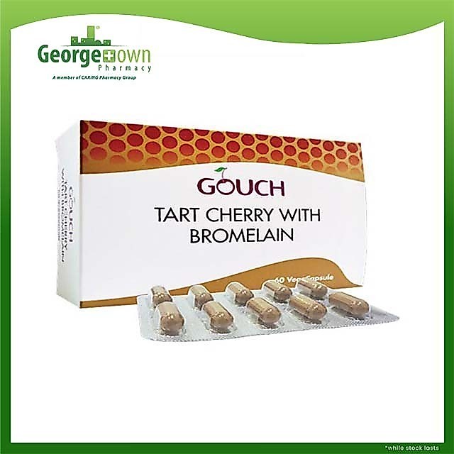 GOUCH TART CHERRY WITH BROMELAIN 250MG VEGETABLE CAPSULE 10S X 6 ...