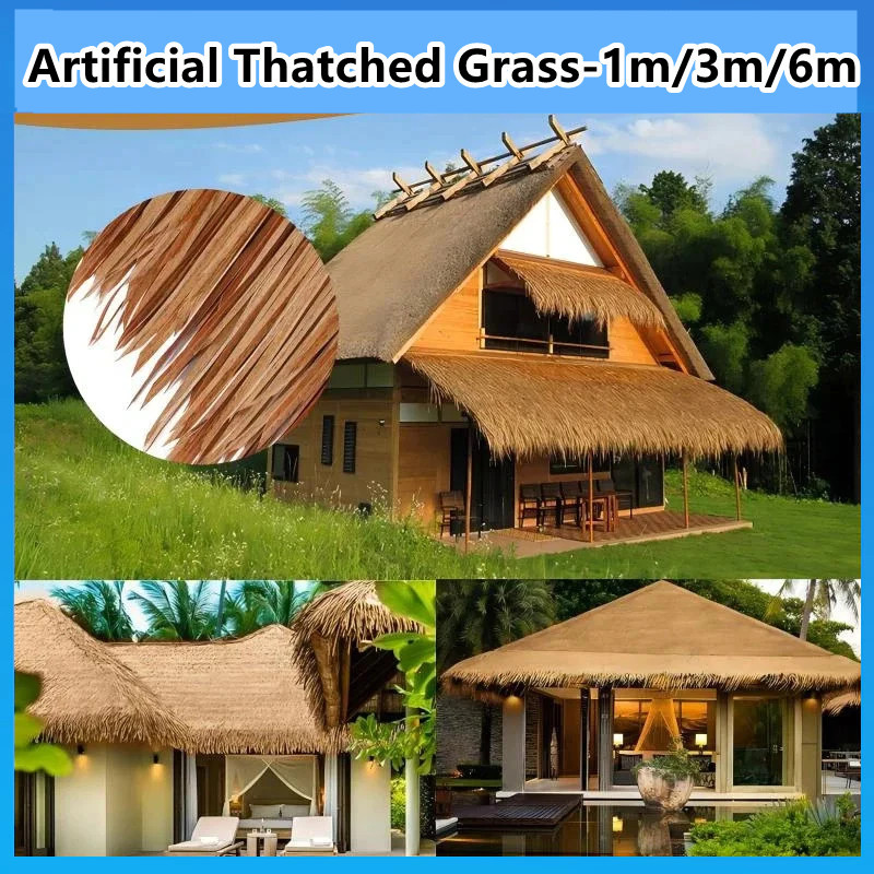 Simulated Thatched Roof Area Decoration Fake Straw Plastic Thatched ...
