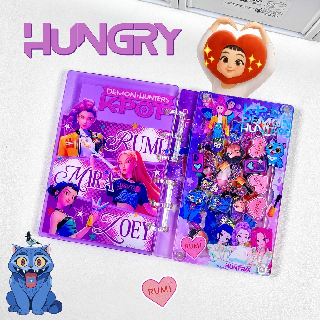 KPop Demon Hunters Witch Hunting Squad Swinging Music Notebook Acrylic ...