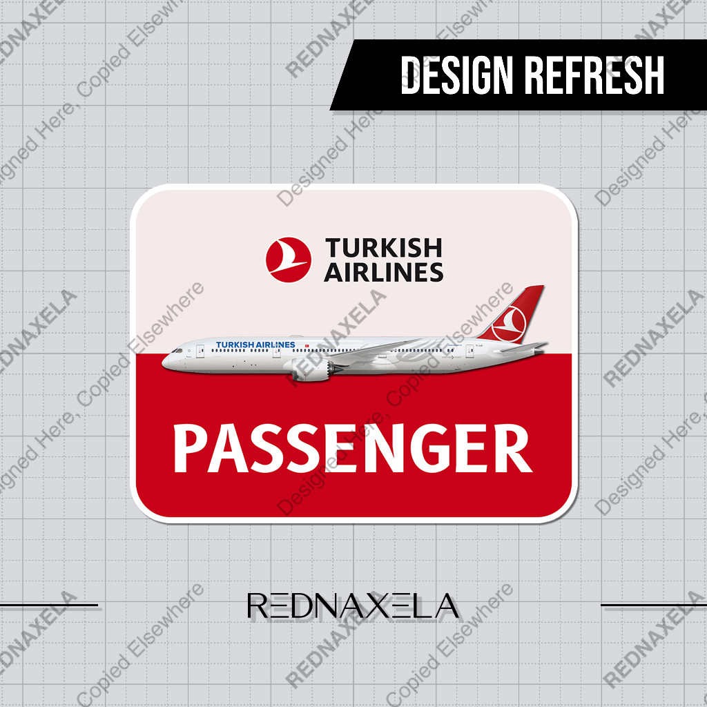 Turkish Airlines Card Vinyl Sticker Passanger Model Sign Sticker ...