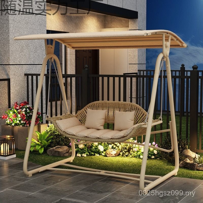 Villa Swing Outdoor Double Courtyard Balcony Swing Rocking Chair Garden ...