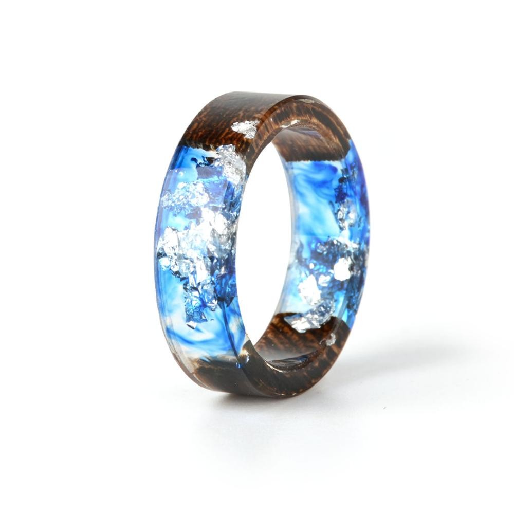 Wood Resin Ring Transparent Epoxy Resin Ring Fashion Handmad | Shopee ...