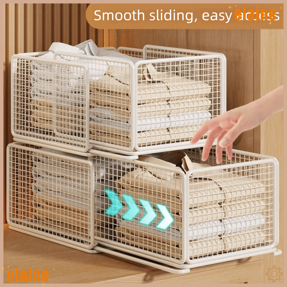 ELAINE Wardrobe Storage Rack, Expandable Layered Design Cabinet ...