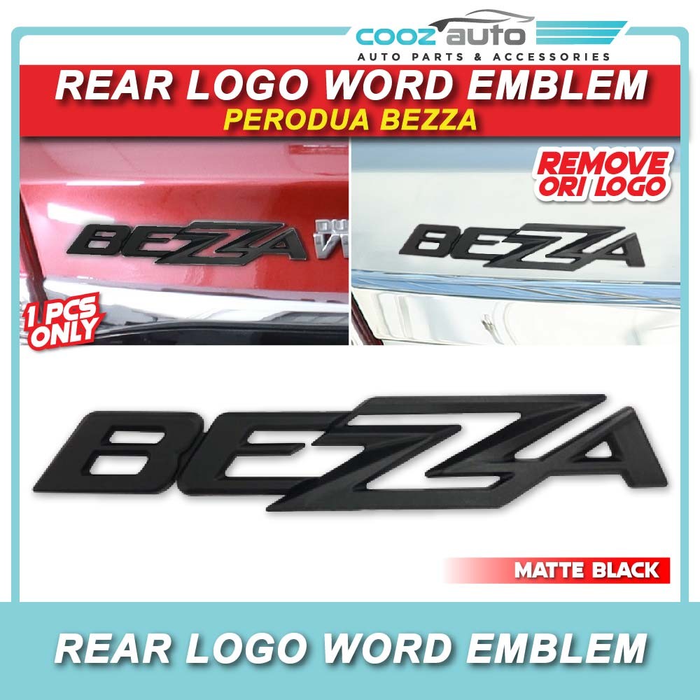 Perodua Bezza 2016 - 2025 Rear Logo Emblem Badge Rear Bonnet Wording ...