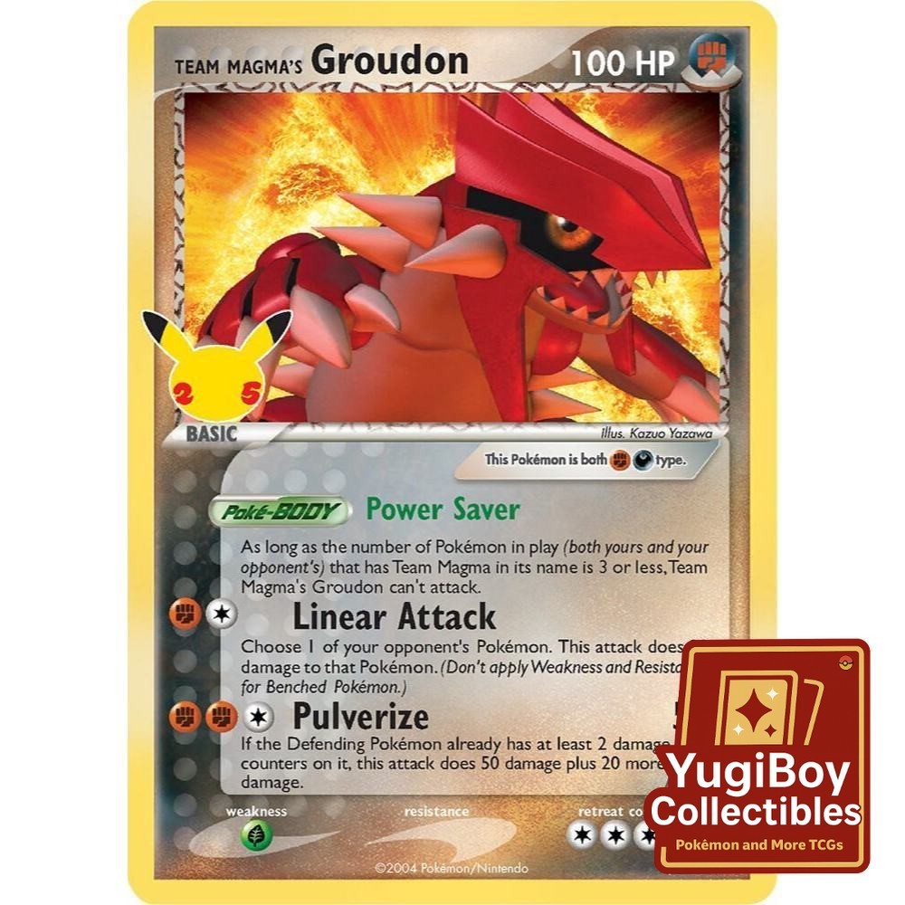 Team Magma's Groudon 9/95 Holo – Celebrations Classic Collection (25th Anniversary)