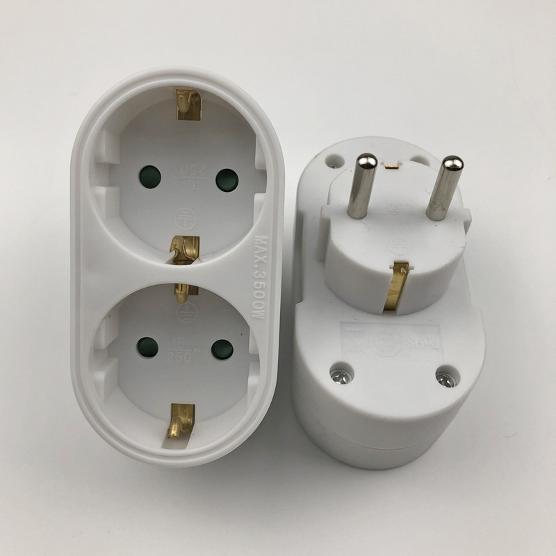 European Conversion Plug Extension Socket One to Two German Plug with ...