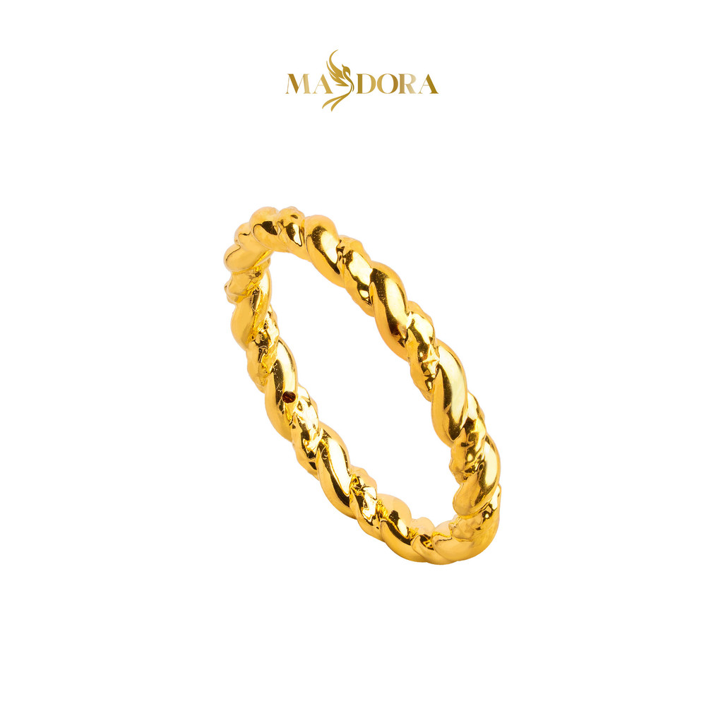 MASDORA 916 Gold Ring Rings Cincin Emas ~ Hg Golden Snarled Rope (EMAS ...