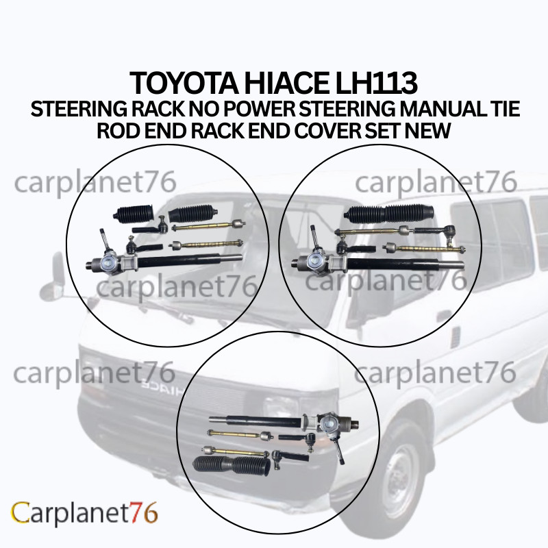 TOYOTA HIACE LH113 STEERING RACK NO POWER STEERING MANUAL TIE ROD END ...