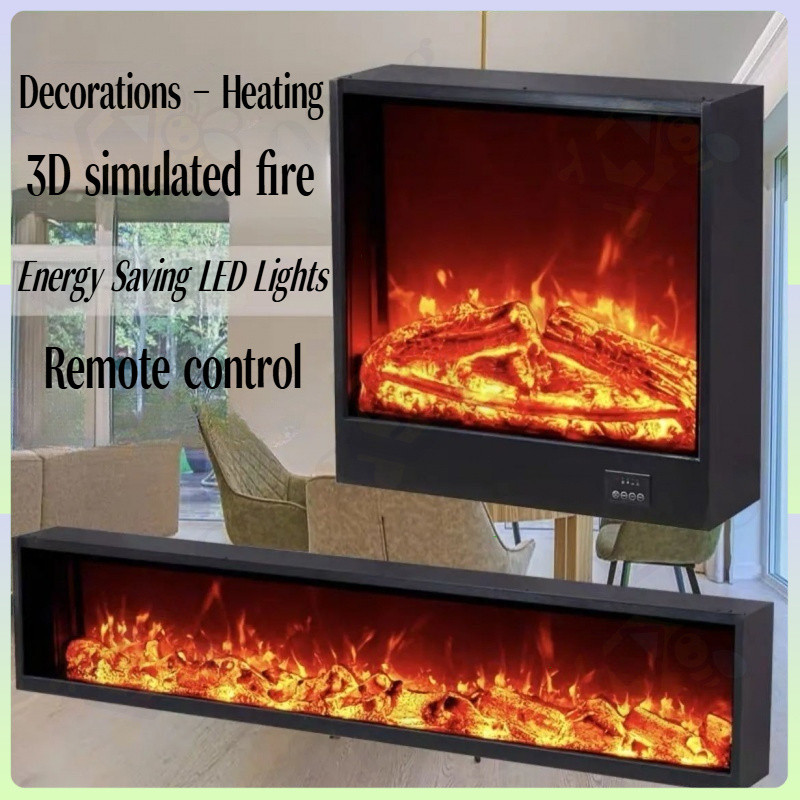 Custom Electronic Fireplace LED Simulation Flame European Embedded ...