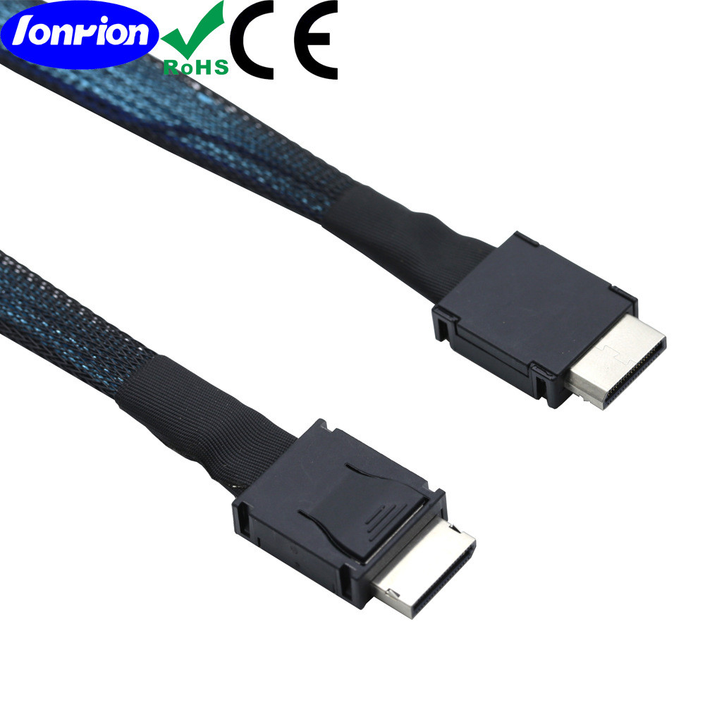 Eminchu SFF 8611 4i Naar SFF 8611 4i Kabel, PCIe Gen4 X4 64Gbps SSD