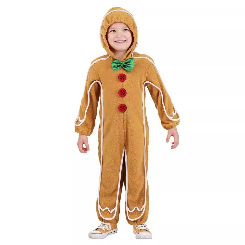 Christmas Gingerbread Man Costume Halloween cos Costume Gingerbread Man ...