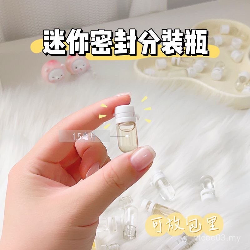 Mini Ultra-Kecil 1.5ml Esen Cecair Mendispens Botol Kosong Botol Kaca ...