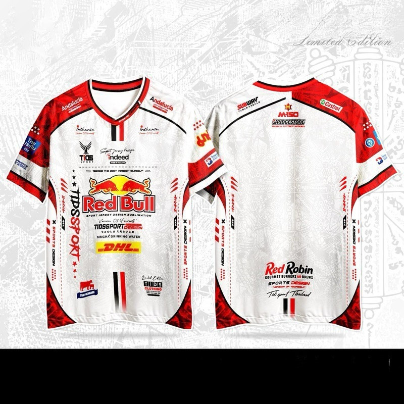 【Red Bull】New sports T-shirt printed design Red Bull riding mango ...