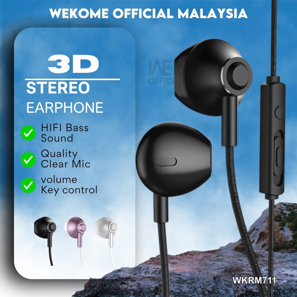 REMAX Earphone 3 5mm Earphone Stereo Earphone With Volume Control Wired ...