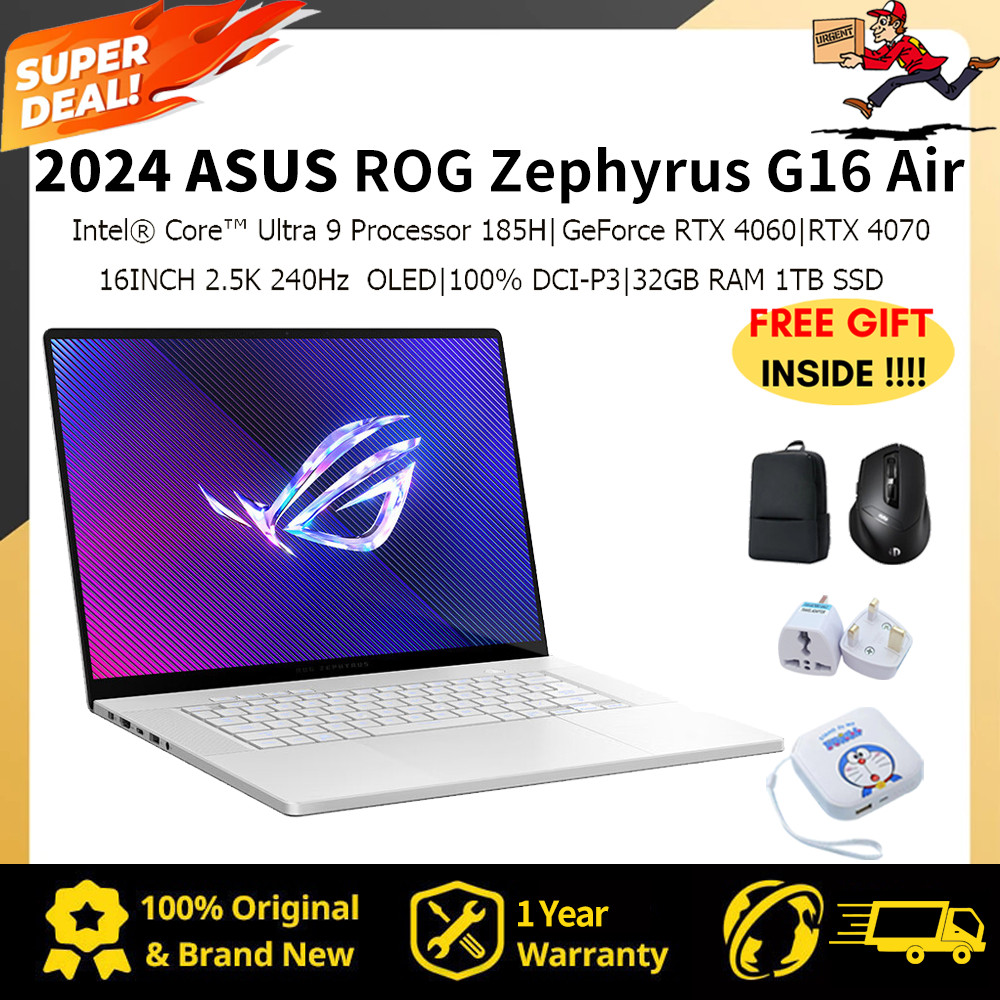 2024 ASUS ROG Zephyrus G16 Air Gaming Laptop/ Ultra9 185H 32G 1TB ...