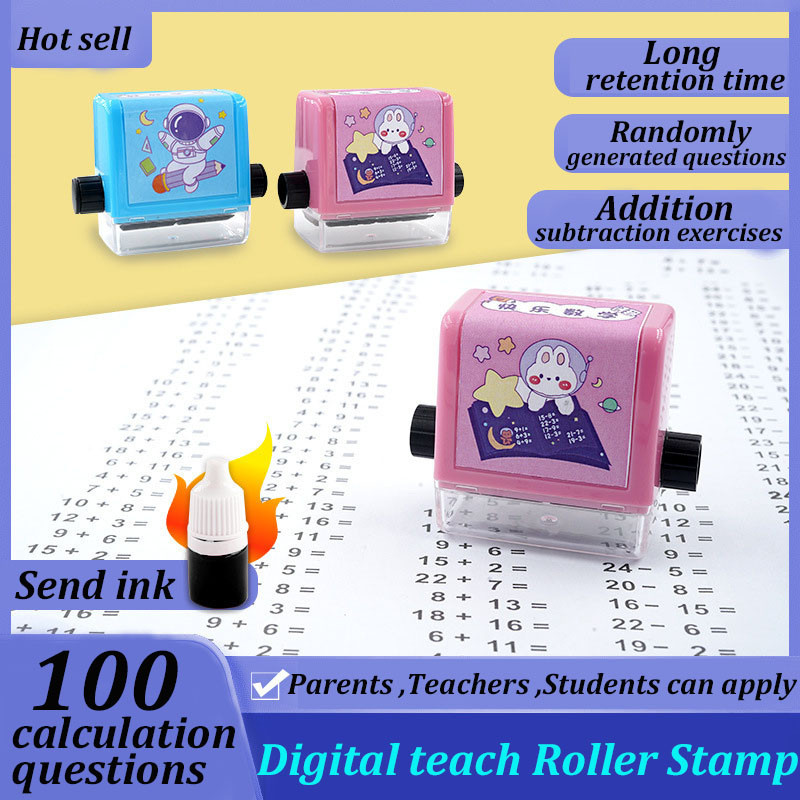 Kid Math Roller Stamp Interest Teaching 100 Question Math Exercise ...