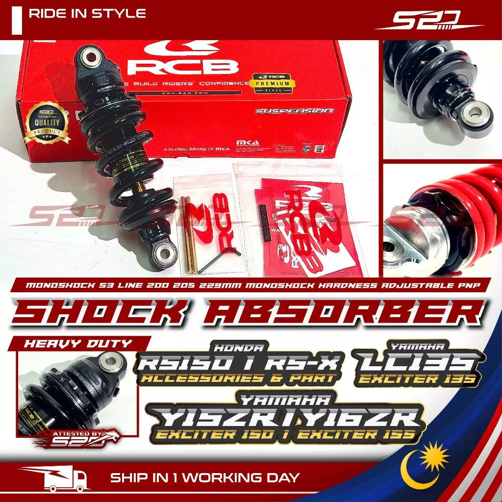 Monoshock RCB S3 Line Y15 Y16 RS150 RSX-150 LC135 v1-v8 200mm 205mm ...