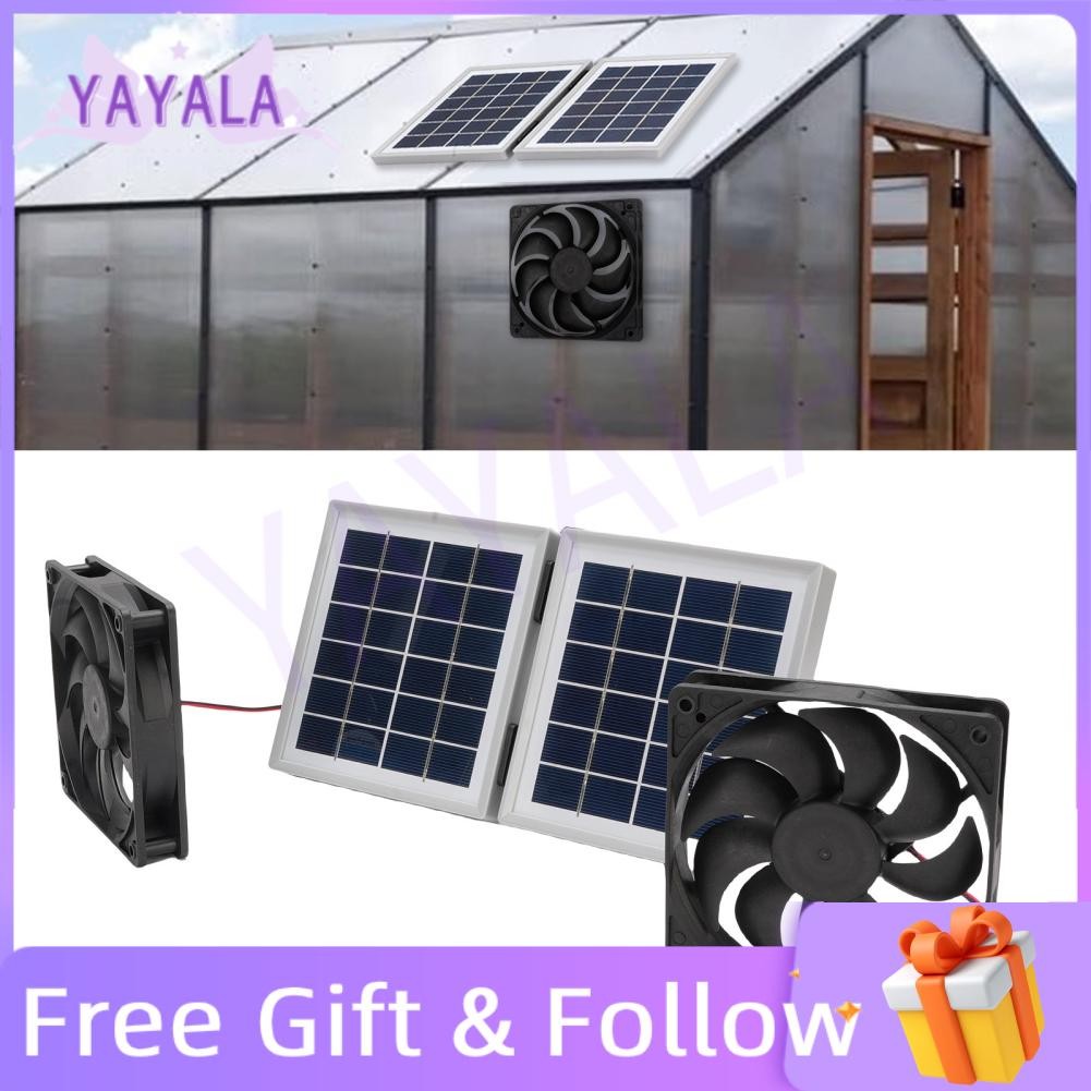yayala-my Oreilet Solar Panel Fan Kits 2x5W Waterproofing Dual ...
