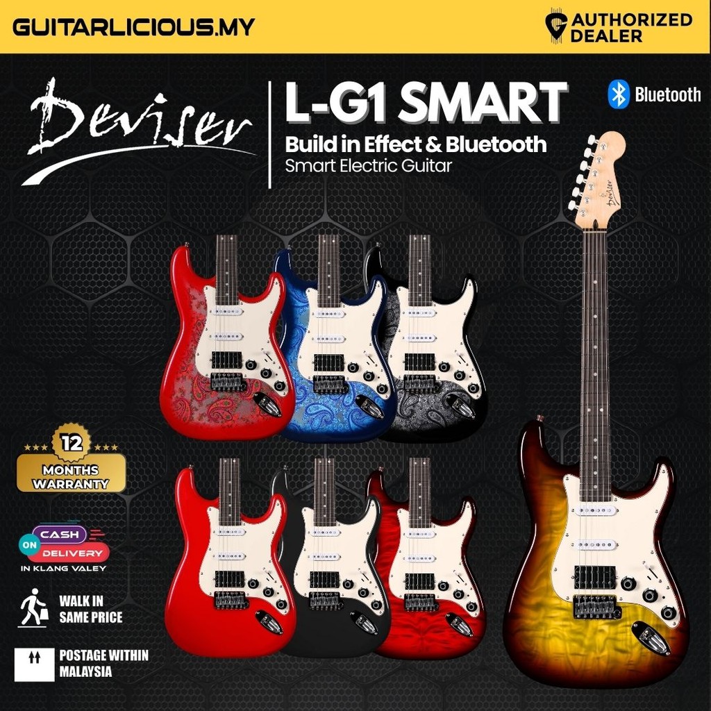 Deviser Smart Electric Guitar Stratocaster with Build in Effect and ...