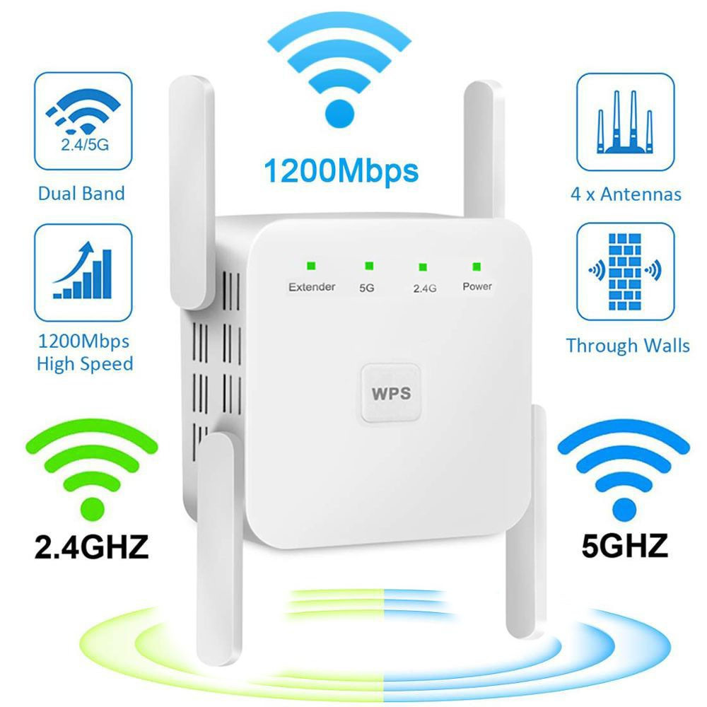 5Ghz WiFi Repeater Wireless Wifi Extender WiFi Booster Signal Amplifier ...