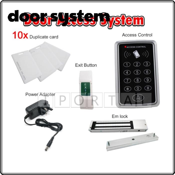 RFID Door Access Security System 280kg Magnetic Lock Card Set | Shopee ...