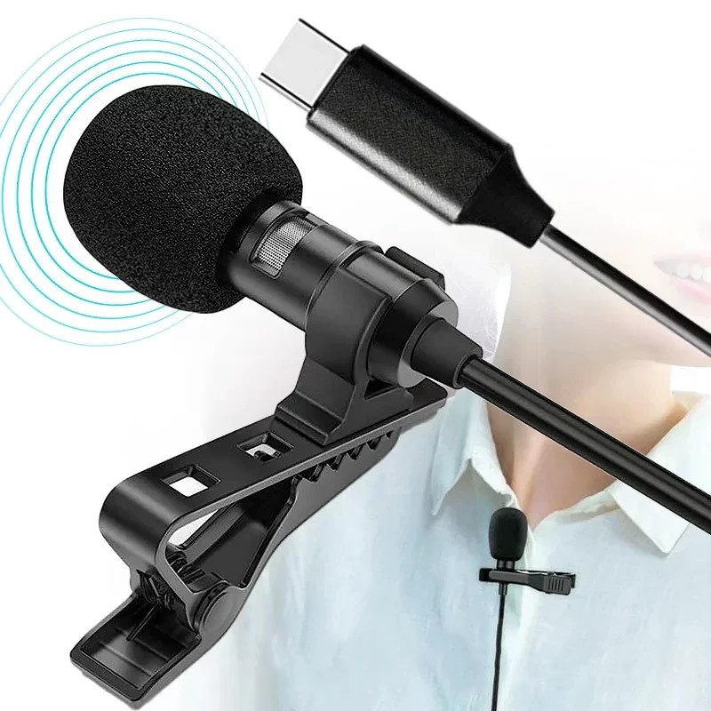 3.5mm Mini Microphone Condenser USB Lavalier Professional Microphone ...