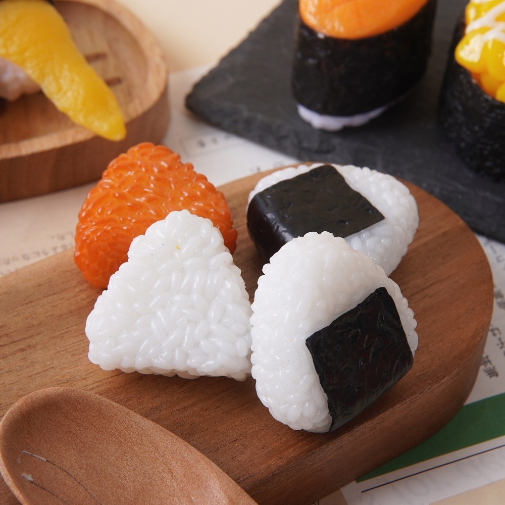Simulation Rice Roll Triangle Sushi Sample Fake Food Artificial ...