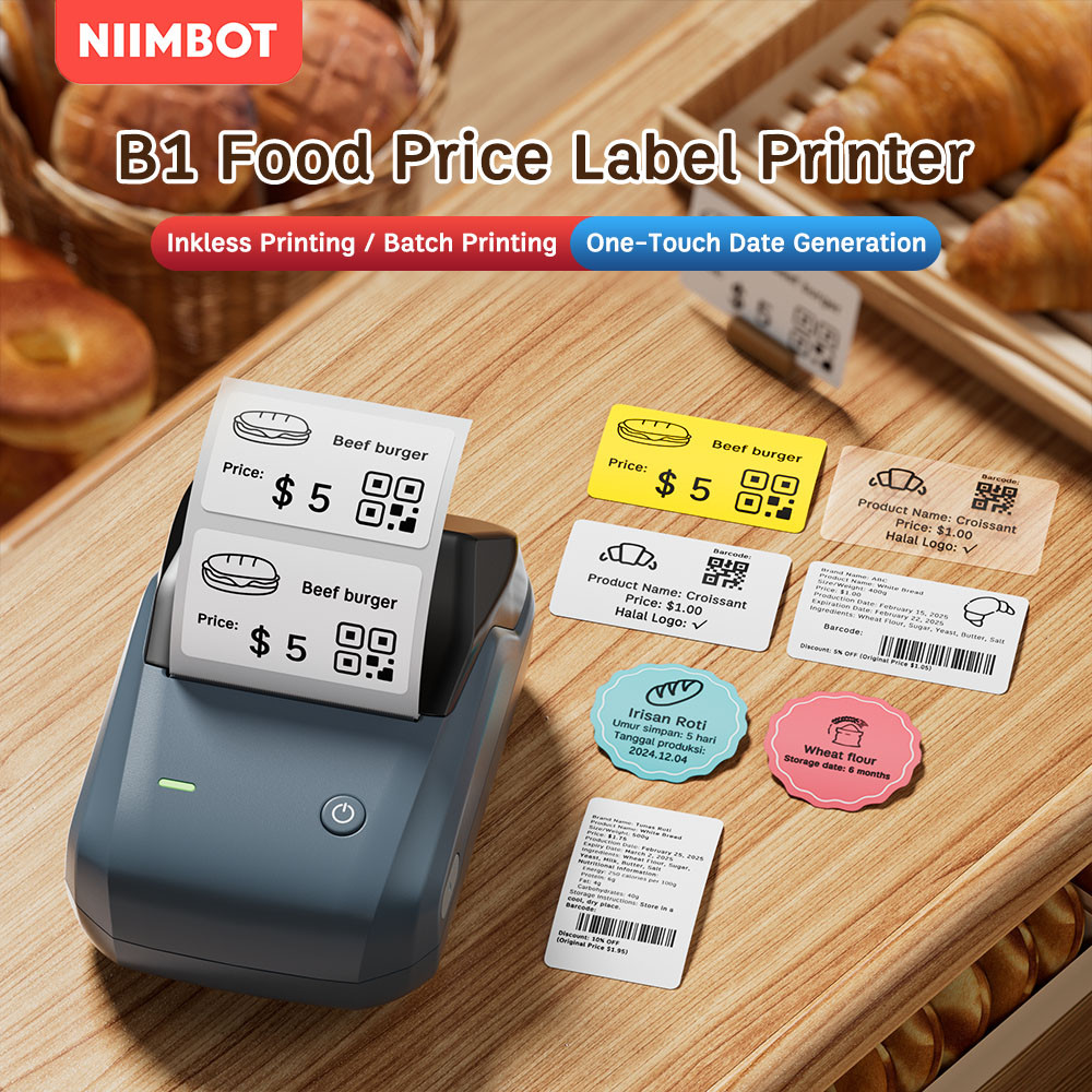 NIIMBOT B1 Barcode and Price Tag Printer Date Product Information ...