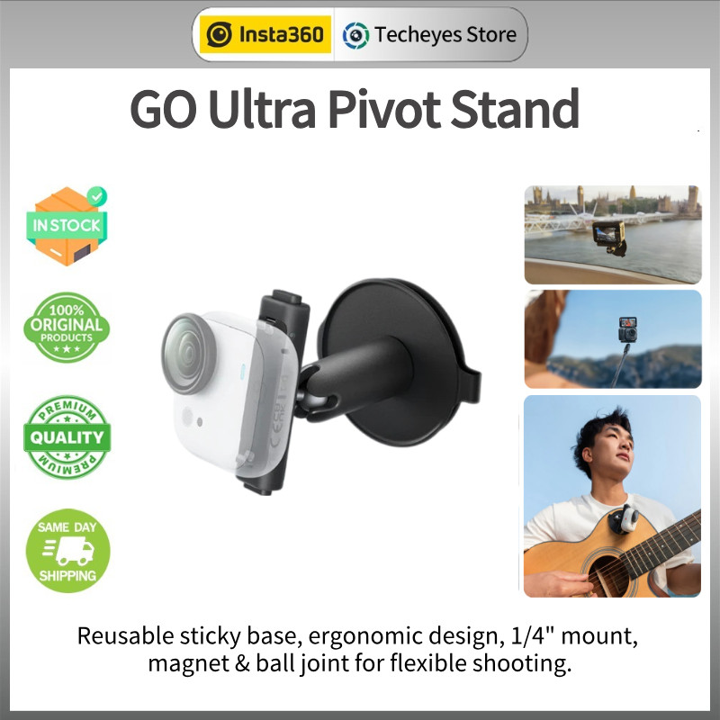 Insta360 Genuine Pivot Stand for GO Ultra - Original Adhesive Mount 360 ...