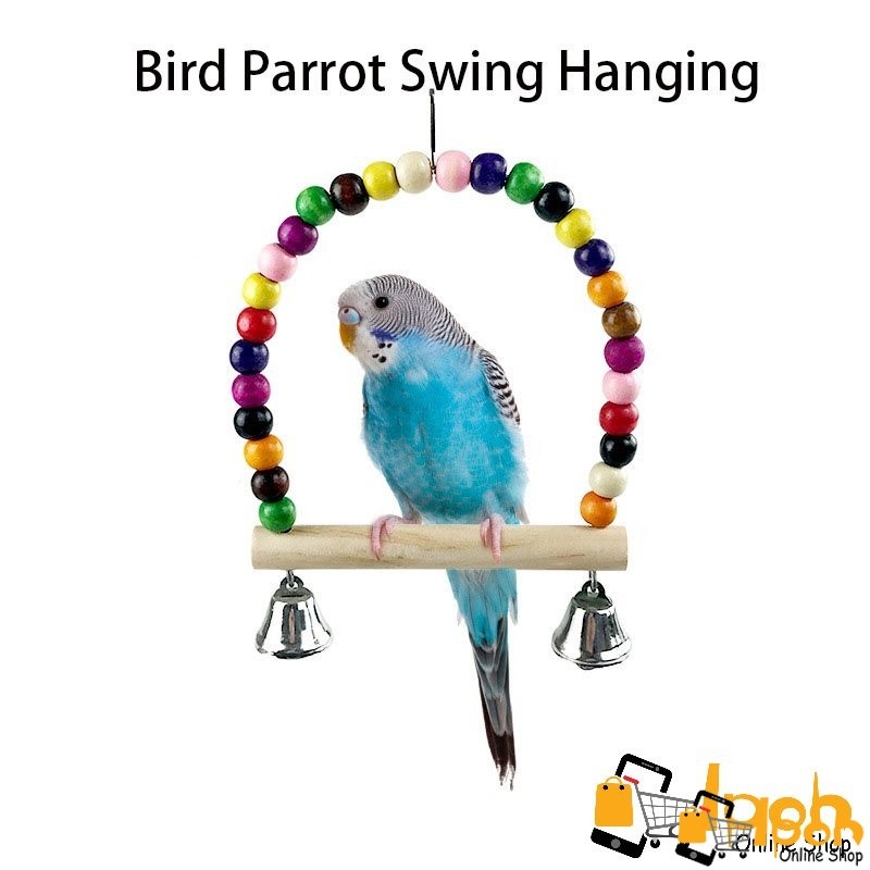 Bird Parrot Toys Swing Hanging,Bird Cage Accessories Toy for Parakeets ...