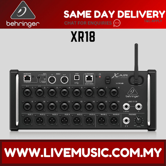 Behringer X Air XR18 Tablet-controlled Digital Mixer ( XR-18 / XR 18 ...