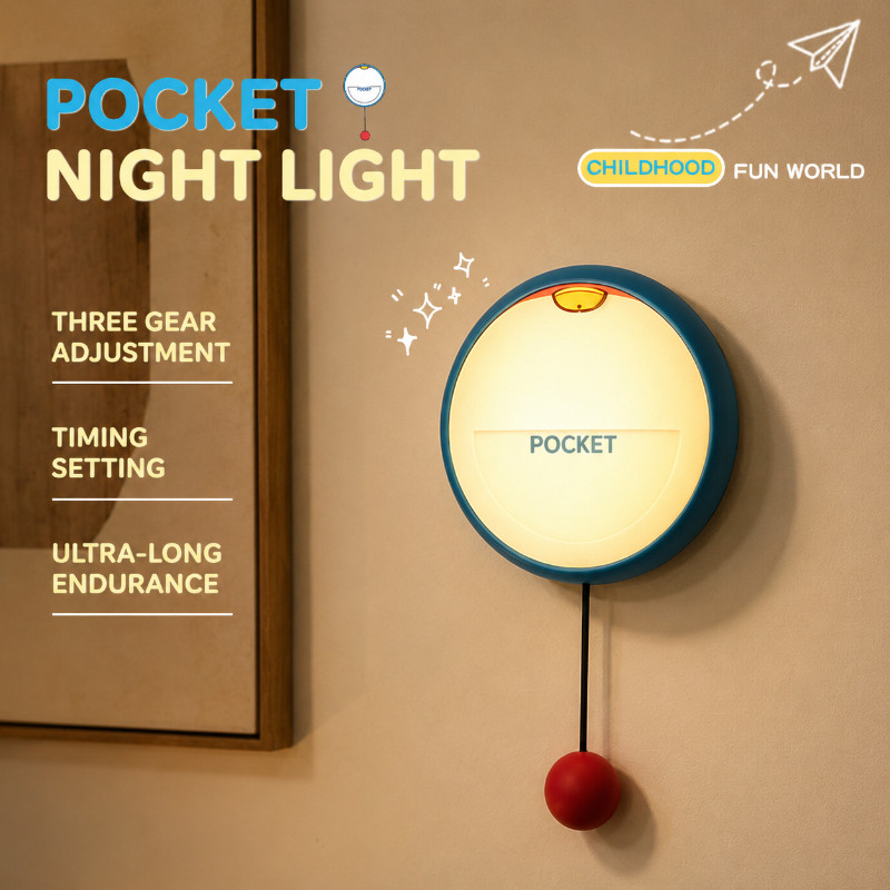 Pocket Silicone Night Light Soft Warm Light Pat Lamp Eye Protection ...
