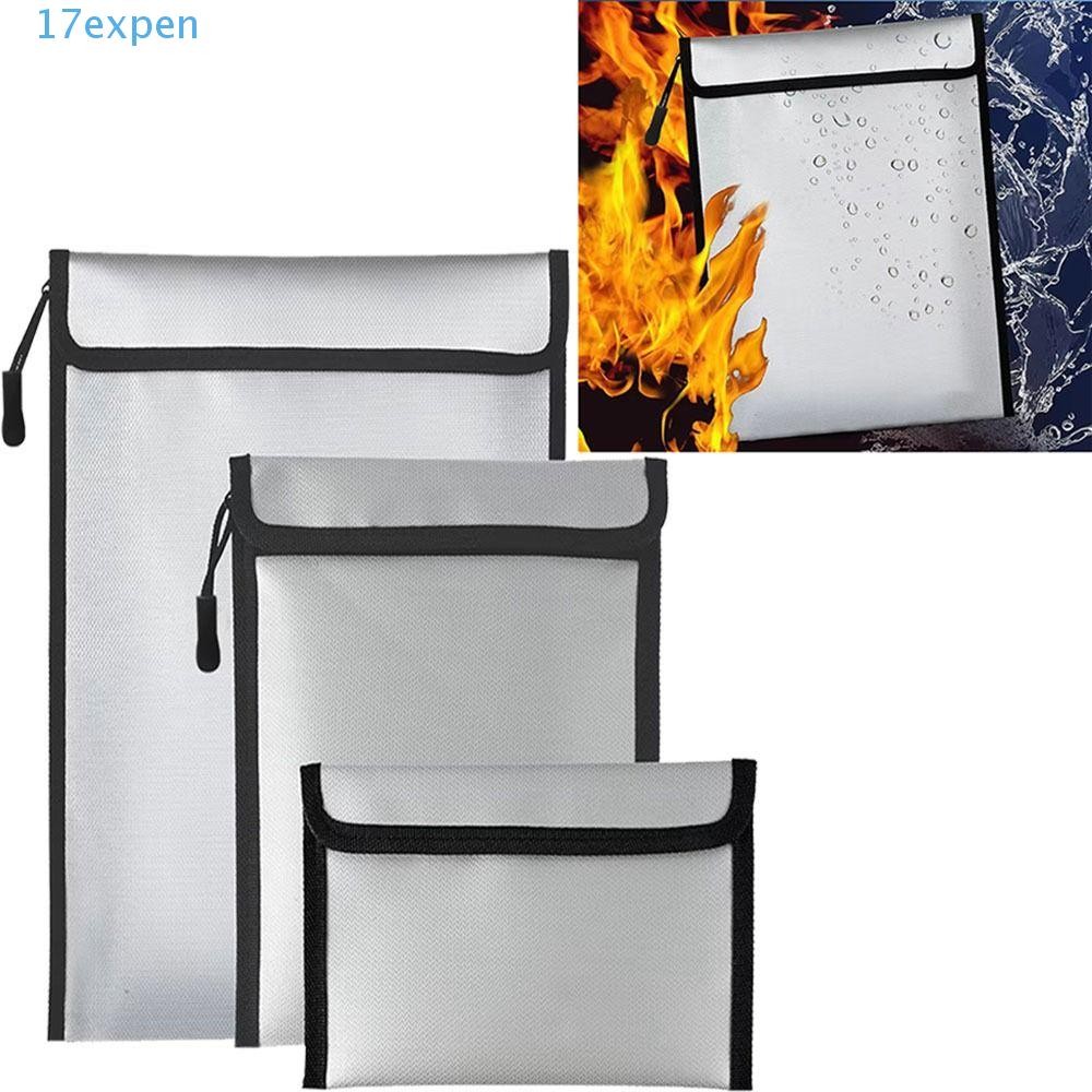 EXPEN Fireproof Document Bag, Waterproof S/M/L Safety Cash Storage ...