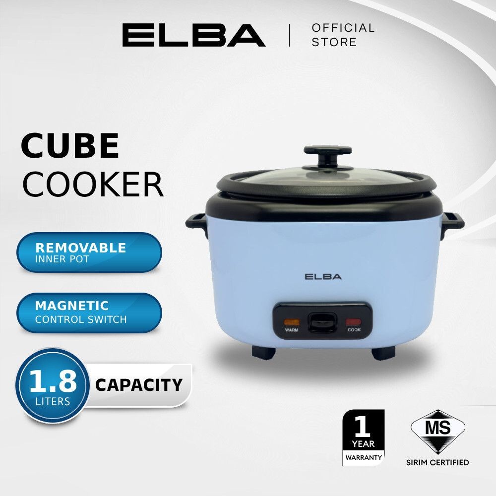 [Online Exclusive] ELBA 1L / 1.8L Cube Rice Cooker ERC-R1099T(GN) / ERC ...