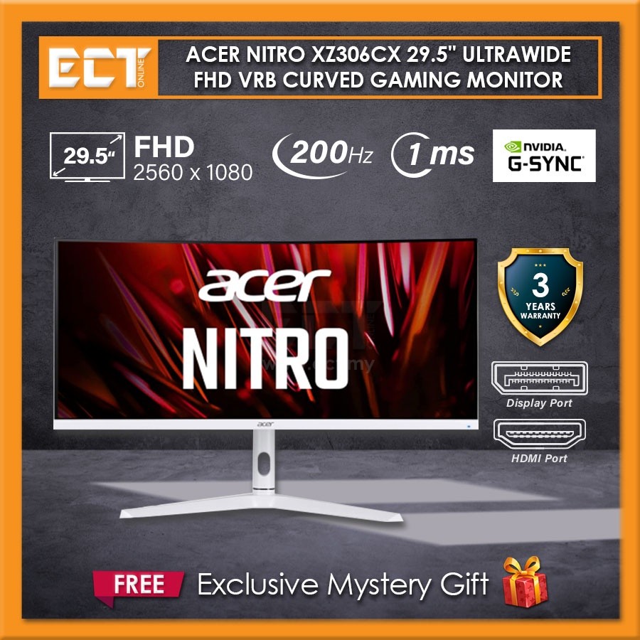 Acer Nitro XZ306CX 29.5'' UltraWide-FHD (2560 x 1080) 200Hz 1ms VRB ...