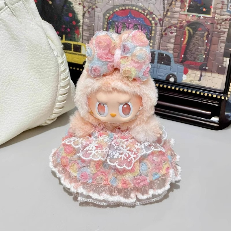 17cm Labubu V1&V2&V3 Fantasy Bow Princess Dress Set(only cloth ...