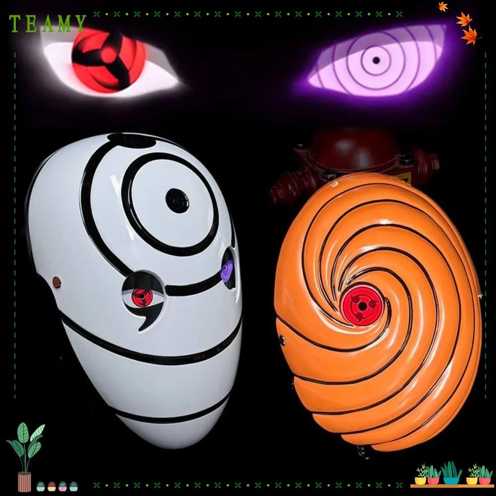 TEAMY Glowing Naruto , Tobi Role Play Sharingan Face Cover, Full Face ...