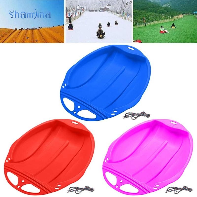 [Shamjina] Durable Snow Sled Heavy Duty Children Adults Toboggan Sledge ...