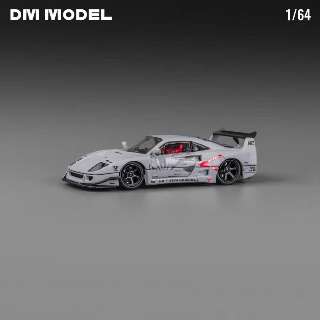 DM MODEL 1: 64 Ferrari LBWK F40 Combat Gray Alloy Simulation Car MODEL ...
