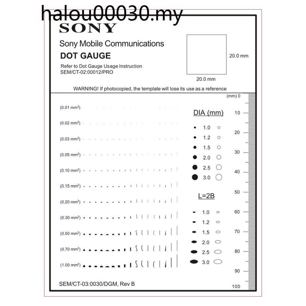 New Style SONY High-Precision Dot Line Gauge Stain Gauge Black Dot Card ...