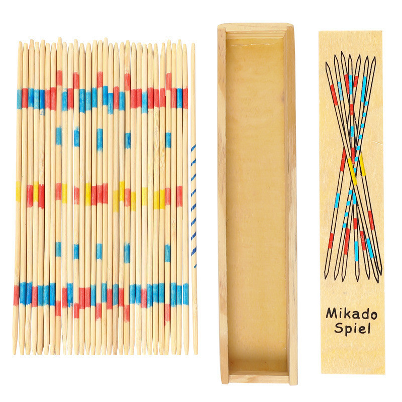 Mikado Spiel Pick Up Sticks, Wooden Pick Up Sticks Original Game Boxed ...