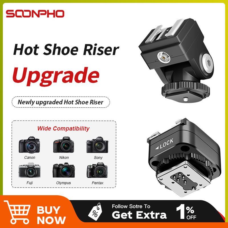 Soonpho TTL Hot Shoe Riser Converter Flash Adapter PC Sync Port Kit For ...