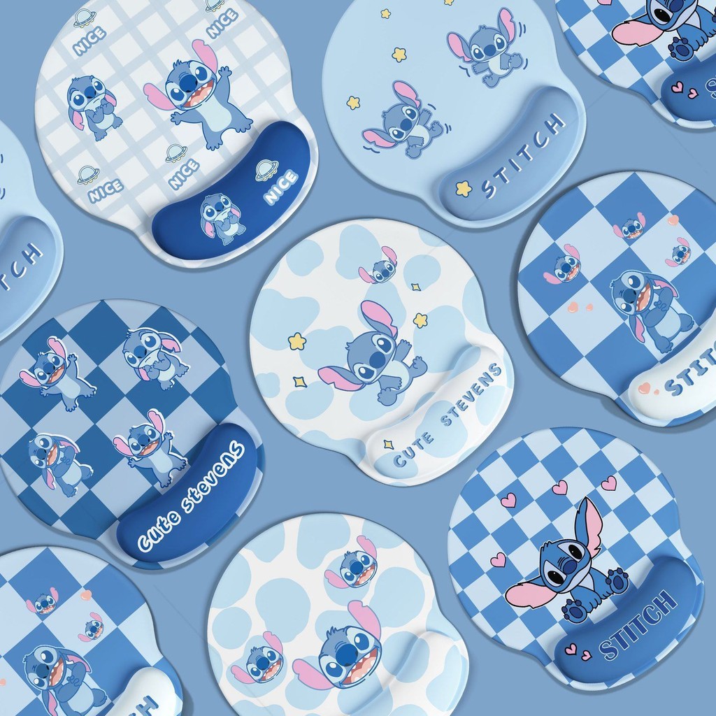 Cute Stitch Mouse Pad Girls Desk Laptop Keyboard Hand Rest Wrist ...