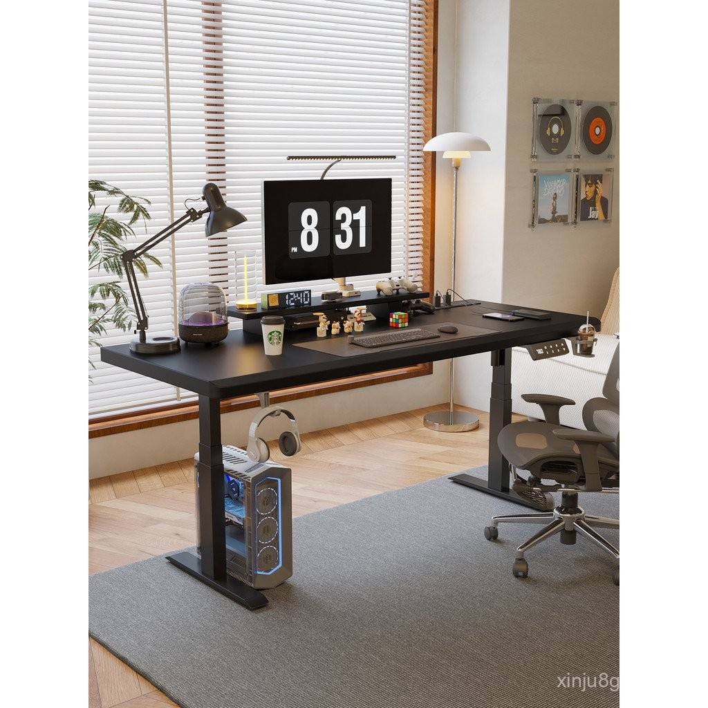 Solid Wood Smart Liftable Desk Desk Gaming Desk Household Workbench ...
