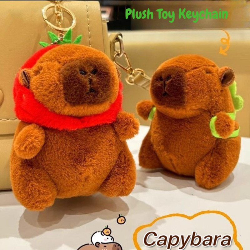 Capybara Plush Toy Keychain Pendant Key Chain Bag Stuffed Animals Doll ...