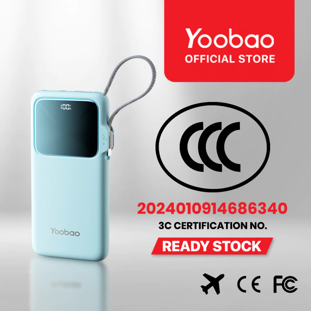 Yoobao 3C Powerbank 20W Fast Charge 10000mAh
